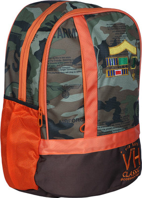 

Via Harp Dallas 12 L Laptop Backpack(Multicolor), Army;brown
