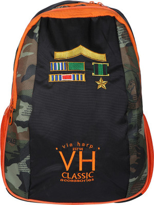 

Via Harp dallas army 22 L Laptop Backpack(Multicolor), Army black