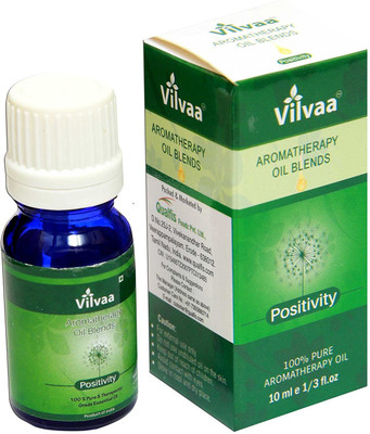

Vilvaa 100 % Pure Aromatherapy Oil Blends - POSITIVITY - 10 ml ( For Stress Relief, Refreshing, Relaxation & For Diffuser)(10 ml)