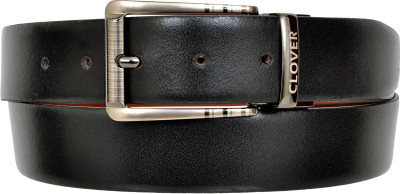 

Clover Men Casual Black Genuine Leather Reversible Belt, Black & brown