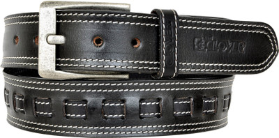 

Clover Men Casual Black Genuine Leather Belt