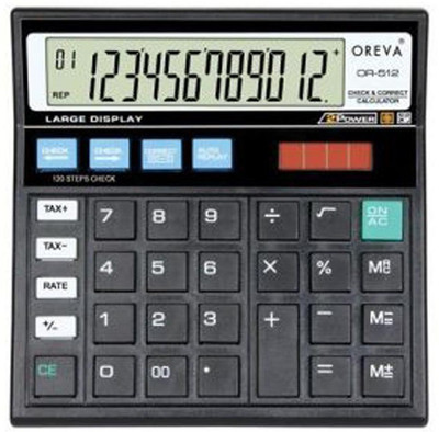 

Oreva Check and Correct Basic Calculator(12 Digit), Black