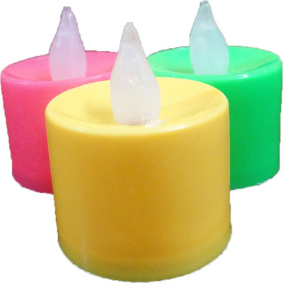 

Greenmax LED Candle(Yellow, Pink, Green, Pack of 12), Green;pink;yellow