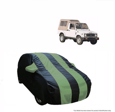 Flipkart SmartBuy Car Cover For Maruti Suzuki Gypsy King (With Mirror Pockets)(Green, Blue)