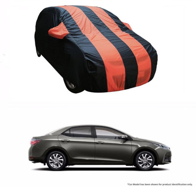 Flipkart SmartBuy Car Cover For Toyota Corolla Altis (With Mirror Pockets)(Orange, Blue)
