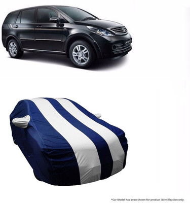 Flipkart SmartBuy Car Cover For Tata Aria (With Mirror Pockets)(White, Blue)