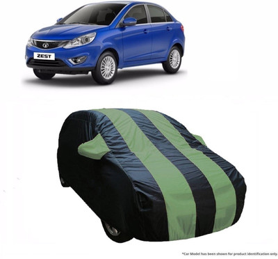 Flipkart SmartBuy Car Cover For Tata Zest (With Mirror Pockets)(Green, Blue)