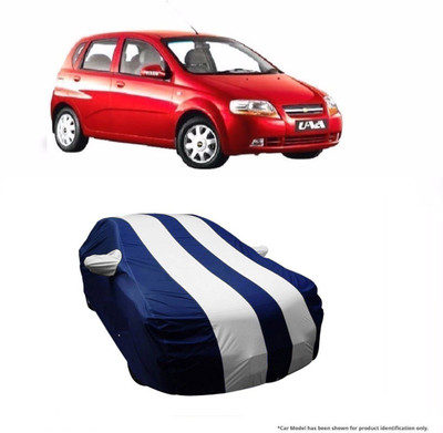 Flipkart SmartBuy Car Cover For Chevrolet UVA (With Mirror Pockets)(White, Blue)