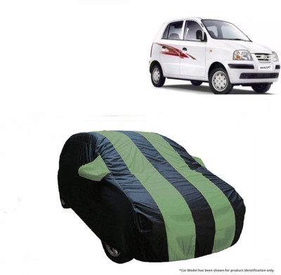 Flipkart SmartBuy Car Cover For Hyundai Santro (With Mirror Pockets)(Green, Blue)