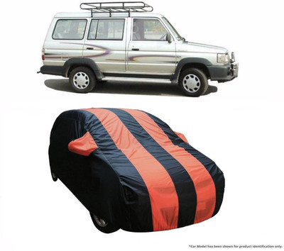 Flipkart SmartBuy Car Cover For Toyota Qualis (With Mirror Pockets)(Orange, Blue)
