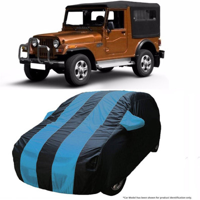 Flipkart SmartBuy Car Cover For Mahindra Jeep (With Mirror Pockets)(Blue, Blue)