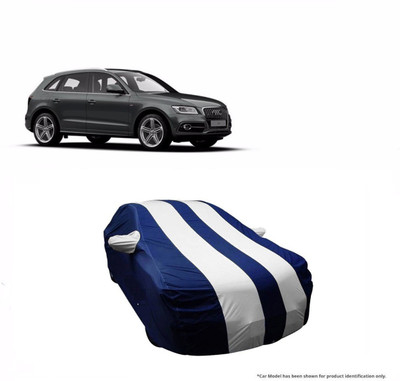 Flipkart SmartBuy Car Cover For Audi Q5 (With Mirror Pockets)(White, Blue)