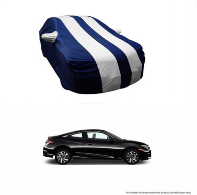 Flipkart SmartBuy Car Cover For Honda Civic (With Mirror Pockets)(White, Blue)