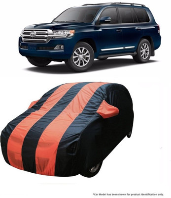 Flipkart SmartBuy Car Cover For Toyota Land Cruiser (With Mirror Pockets)(Orange, Blue)