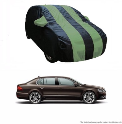 Flipkart SmartBuy Car Cover For Skoda Superb (With Mirror Pockets)(Green, Blue)