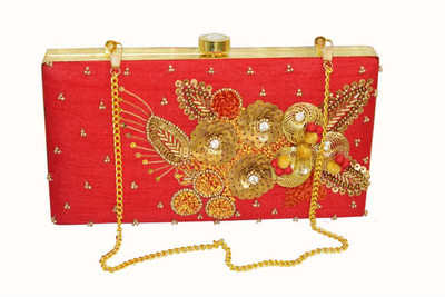 

Falah Party Red, Pink, Black, Brown, Silver, Maroon Clutch, Black;brown;maroon;pink;red;silver