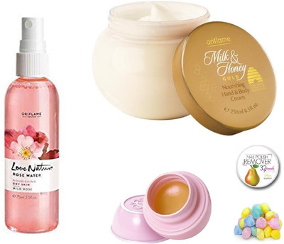 

Oriflame Sweden Makeup Combo of Love Nature Rose Water Kit(Set of 5)