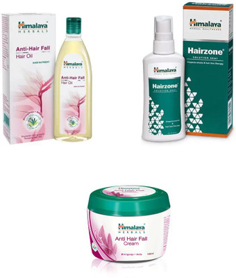 

Himalaya Herbals Hairzone Solution, anti hair fall oil, anti hair fall cream(Set of 3)