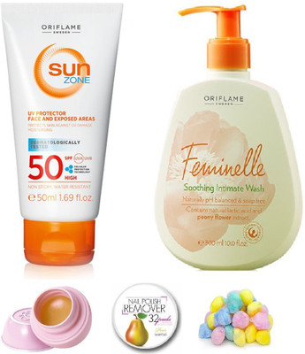 

Oriflame Sweden Makeup Combo of Sun Zone Face And Exposed Area(Set of 5)
