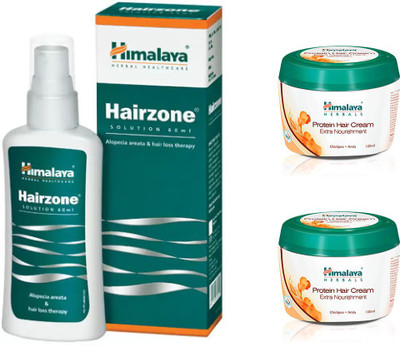 

Himalaya Herbals Hairzone Solution, Protein Hair Cream(Set of 3)