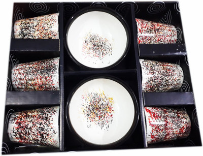

TMCA Bone China(Multicolor, Pack of 8)