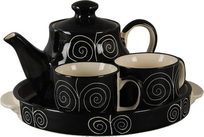 

miah decor Tea Set Ceramic(Multicolor, Pack of 4)