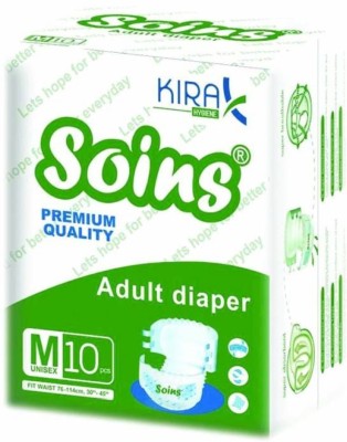 

Soins Soins Premium-(Fits in Waist size- 30-45 inch) Adult Diapers - M