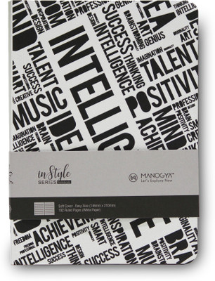 

MANOGYA A5 Notebook(INSTYLE SERIES, White, Pack of 4)