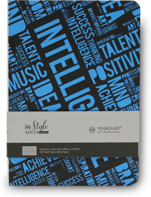 

MANOGYA A5 Notebook(INSTYLE SERIES, Blue)