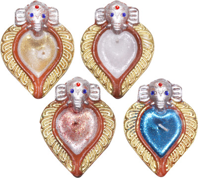 

Blutec Terracotta (Pack of 4) Table Diya Set(Height: 1.18 inch)