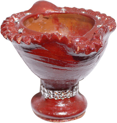 

Blutec Terracotta Table Diya(Height: 3.54 inch)