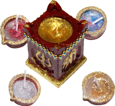 

Blutec Terracotta (Pack of 5) Table Diya Set(Height: 2.76 inch)