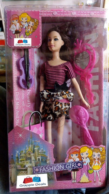 

GRAPPLE DEALS Fashion Stylish Girl Doll With Dresses And Accessories For Girls(Multicolor)