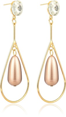 Tiaraz Tiaraz American Crystal water drop tasssel Stylish earrings for women traditional Metal Drops & Danglers