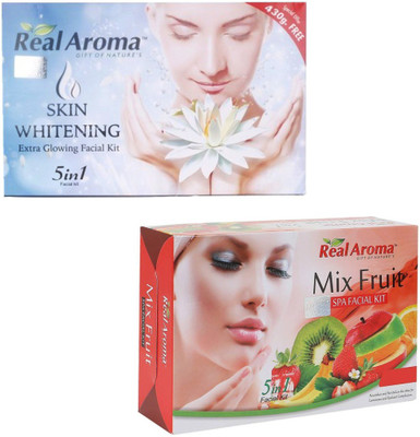 

real aroma Skin Whitning Mix Fruit Facial Kit 740 g(Set of 2)