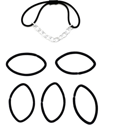 

Elite Models (France) Fashion Ponytail Hair Rubber Bands (6 pc Set) Rubber Band(Black)