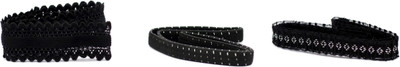 

Elite Models (France) Fashion Hair Accessory Head Wrap (3 pc Set) Hair Accessory Set(Black)