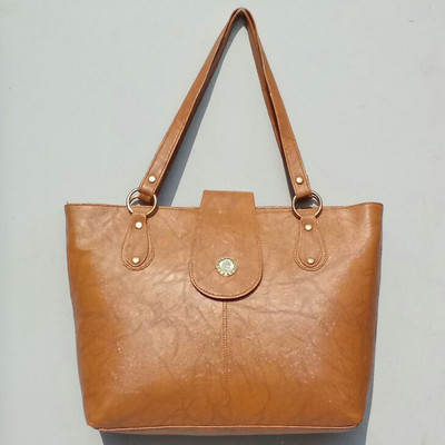 R Designer Hub Shoulder Bag(Brown)