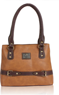 Ayesha Fashions Hand-held Bag(Tan, Brown), Brown;tan