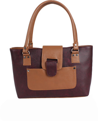 

REHBAR Shoulder Bag(Maroon, Brown), Brown;maroon