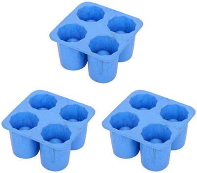 

IRP Blue Silicone Ice Cube Tray Set(Pack of 3)