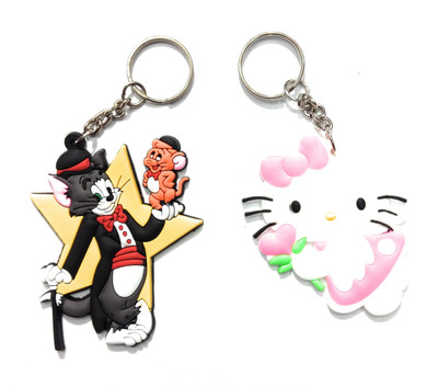 

kausal kf Tom Jerry Vs Hello Kitty 3d Imported Rubber Keychains/Gifiting Key Chain