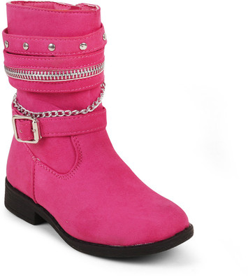 

KITTENS Girls Slip on Casual Boots(Pink, Fuschia
