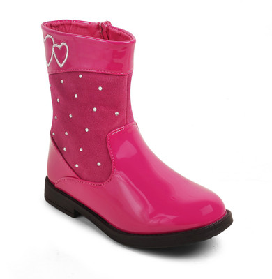 

KITTENS Girls Slip on Casual Boots(Pink, Fuschia