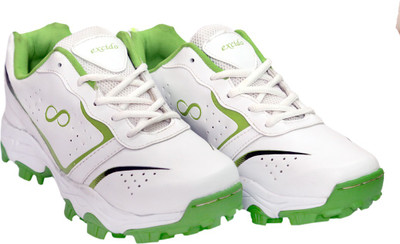

Excido Boys Lace Cricket Shoes(White, White and green