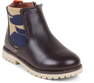

KITTENS Boys Slip on Casual Boots(Brown