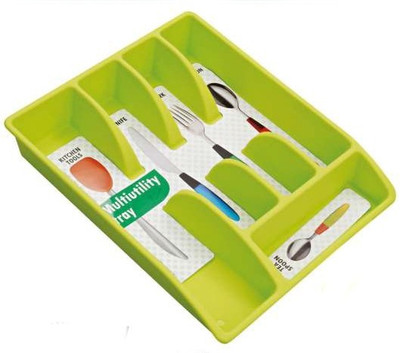 Gauba Traders Multipurpose Cutlery Tray - Kitchen Organiser Plastic Kitchen Rack(Multicolor) available at flipkart for Rs.199