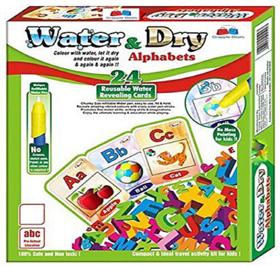 

GRAPPLE DEALS 2 In 1 Water And Dry Alphabets - 24 Cards For Kids.(Multi-Color)(Multicolor)