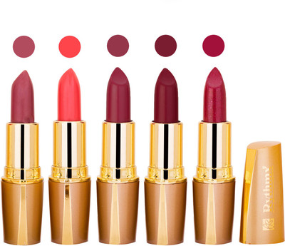 

Rythmx Lipstick Combo For Daily Wear - Crème Matte 5 Lipstick Sets For Women - 5(Nude, Orange, Purple, Magenta, 20 g)