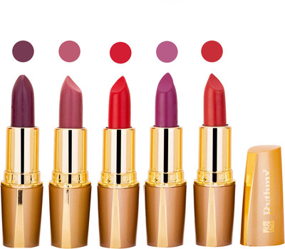 

Rythmx Lipstick Combo For Daily Wear - Crème Matte 5 Lipstick Sets For Women - 20(Dark Brown, Mauve, Red, Purple, Red, 20 g)